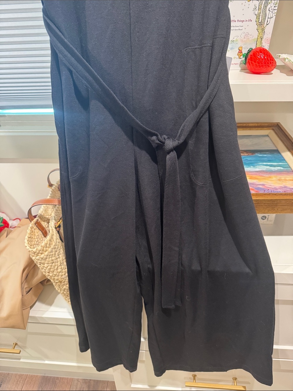 NWT Max Studio Black Wide Leg Romper Jumpsuit Sz XL - Picture 3 of 6